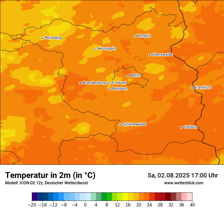 Modellkarten Temperatur