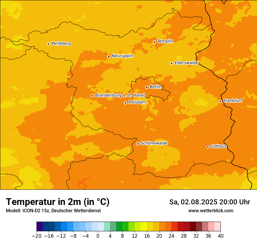 Modellkarten Temperatur
