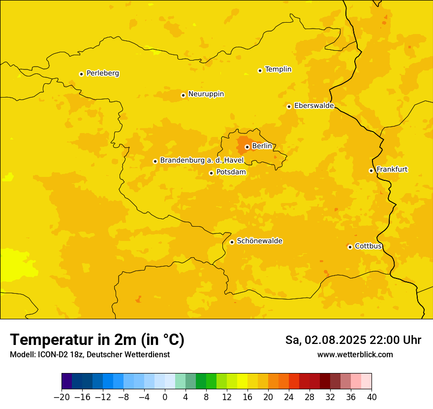 Modellkarten Temperatur