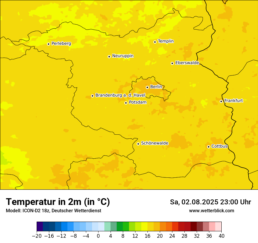 Modellkarten Temperatur
