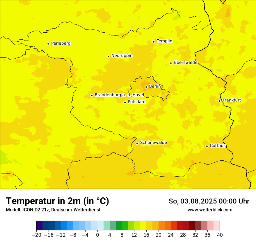 Modellkarten Temperatur
