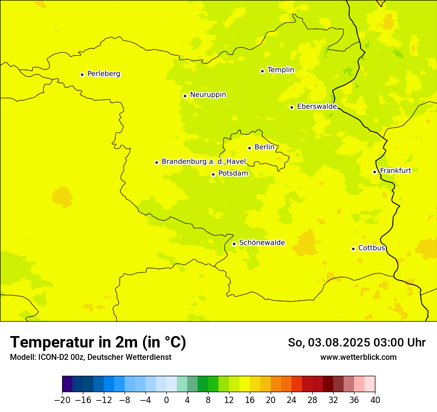 Modellkarten Temperatur