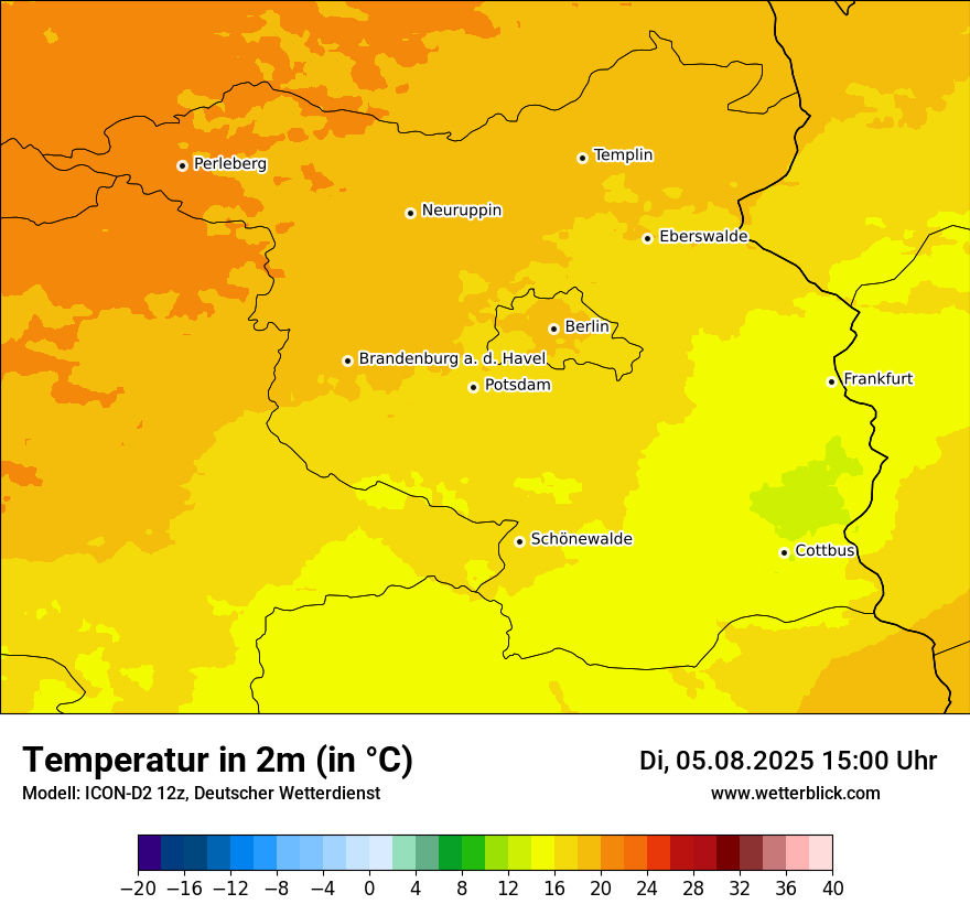 Modellkarten Temperatur
