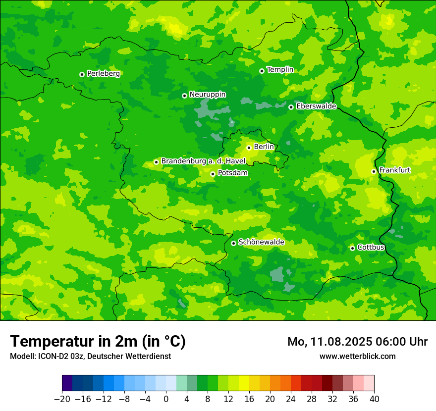 Modellkarten Temperatur