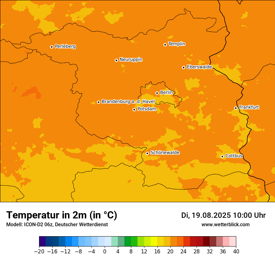 Modellkarten Temperatur