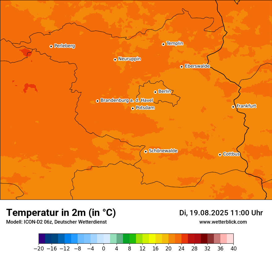 Modellkarten Temperatur