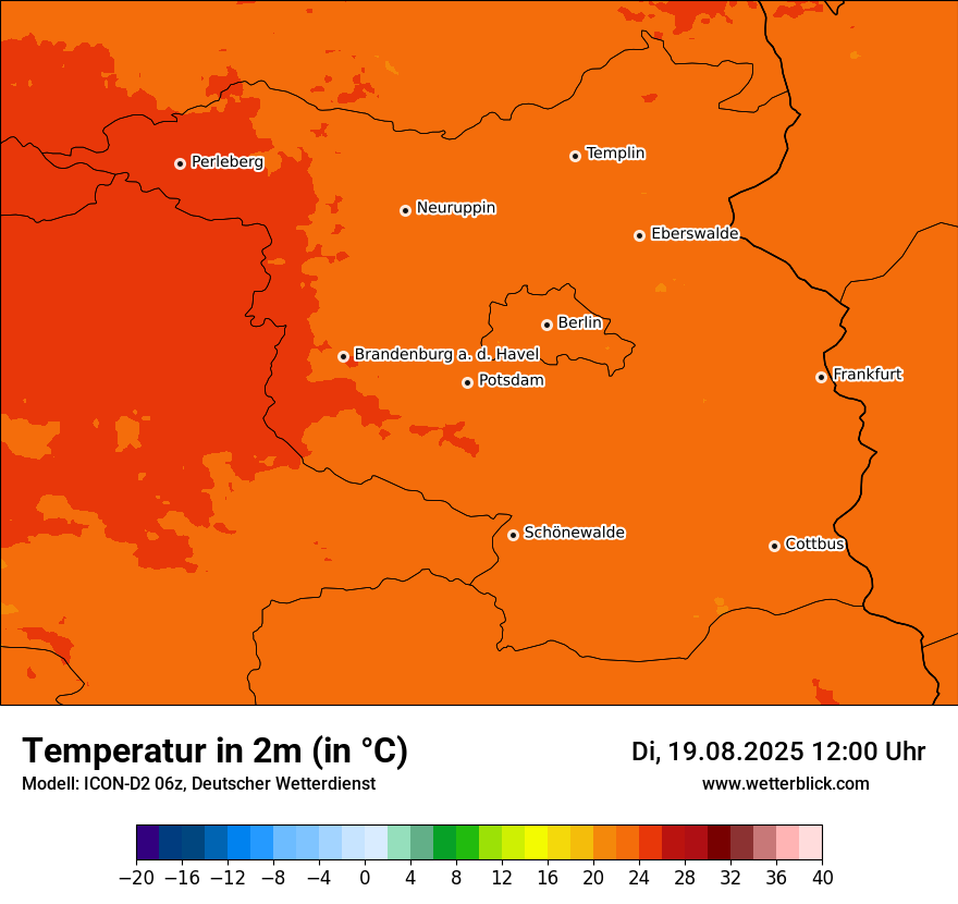 Modellkarten Temperatur