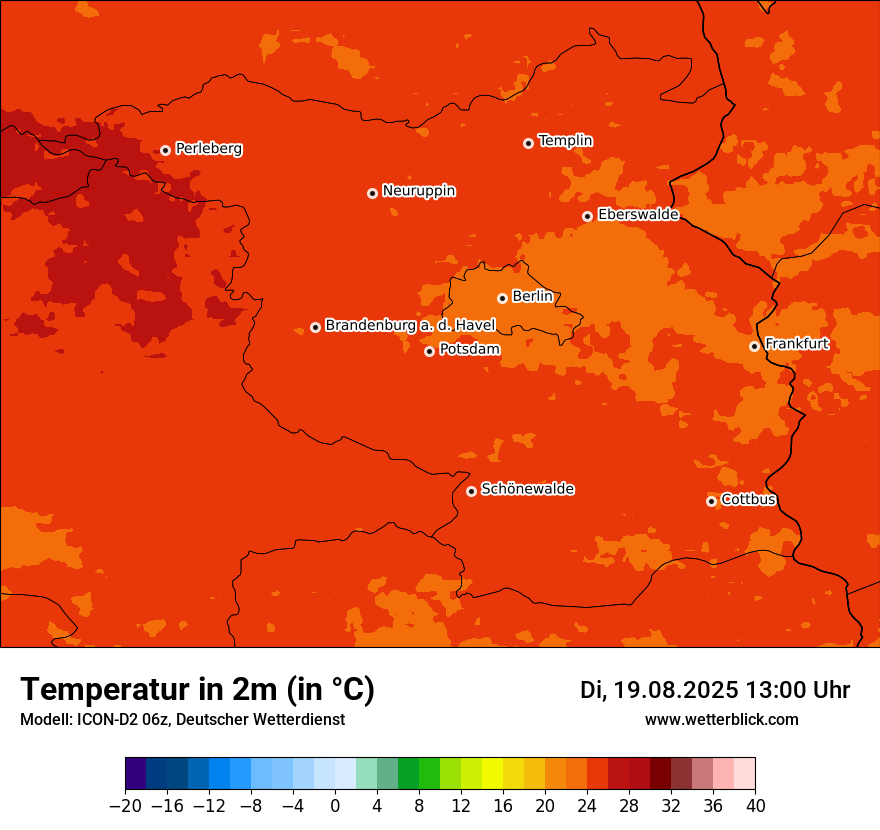 Modellkarten Temperatur