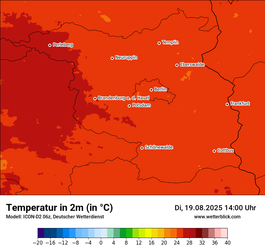 Modellkarten Temperatur