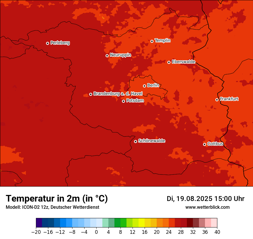Modellkarten Temperatur