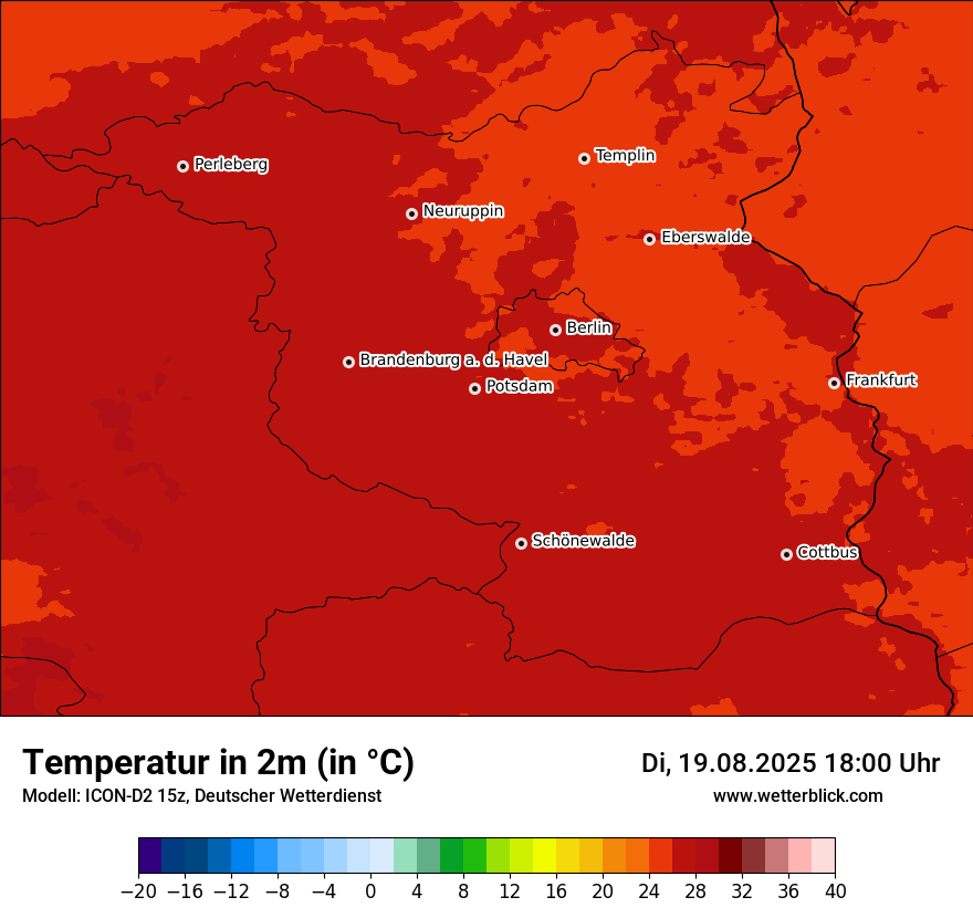 Modellkarten Temperatur