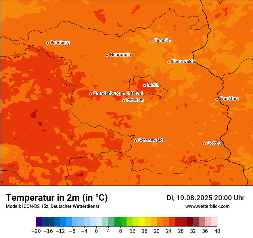 Modellkarten Temperatur