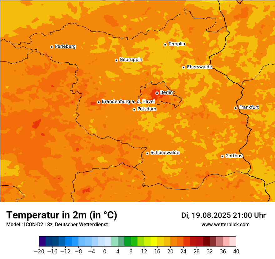Modellkarten Temperatur