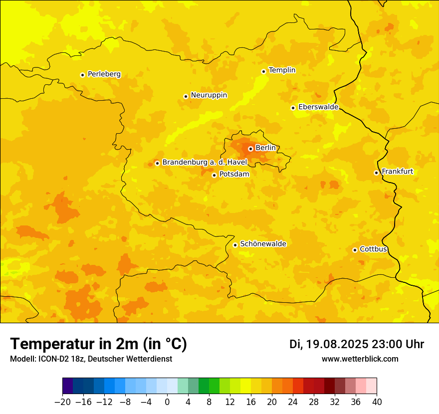 Modellkarten Temperatur