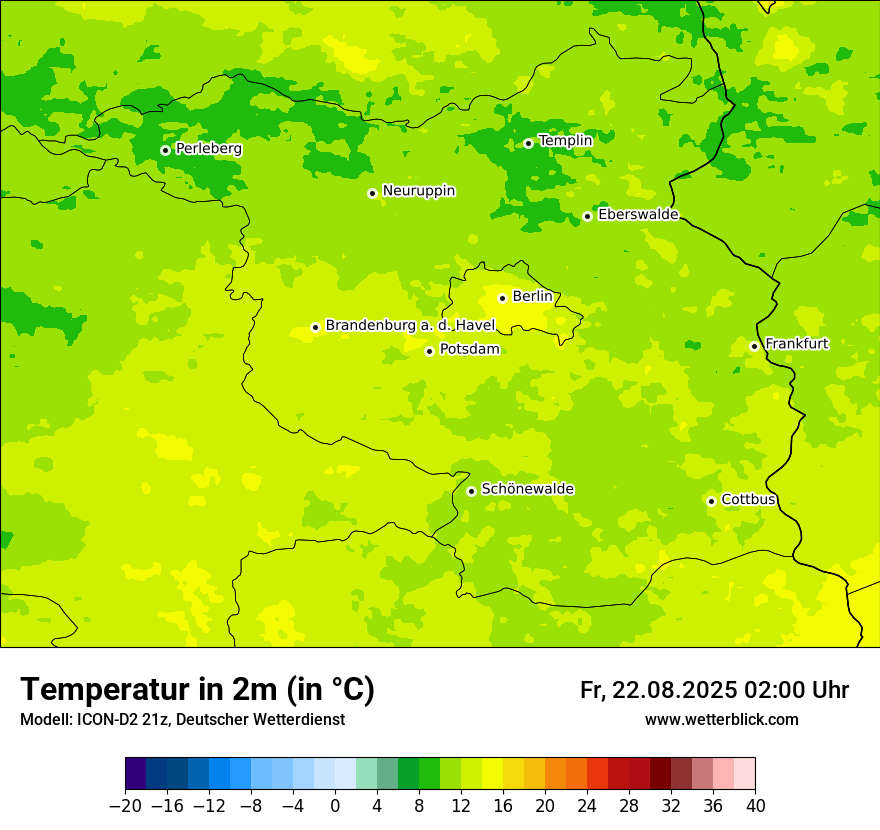 Modellkarten Temperatur