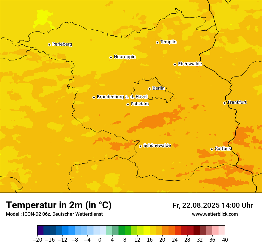 Modellkarten Temperatur