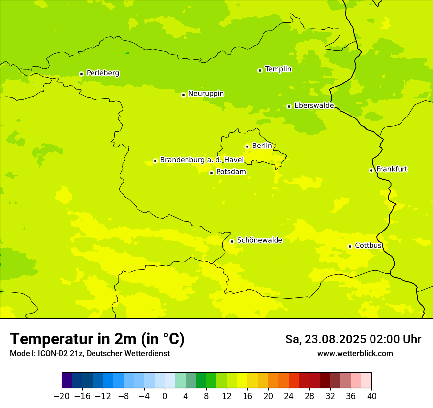 Modellkarten Temperatur