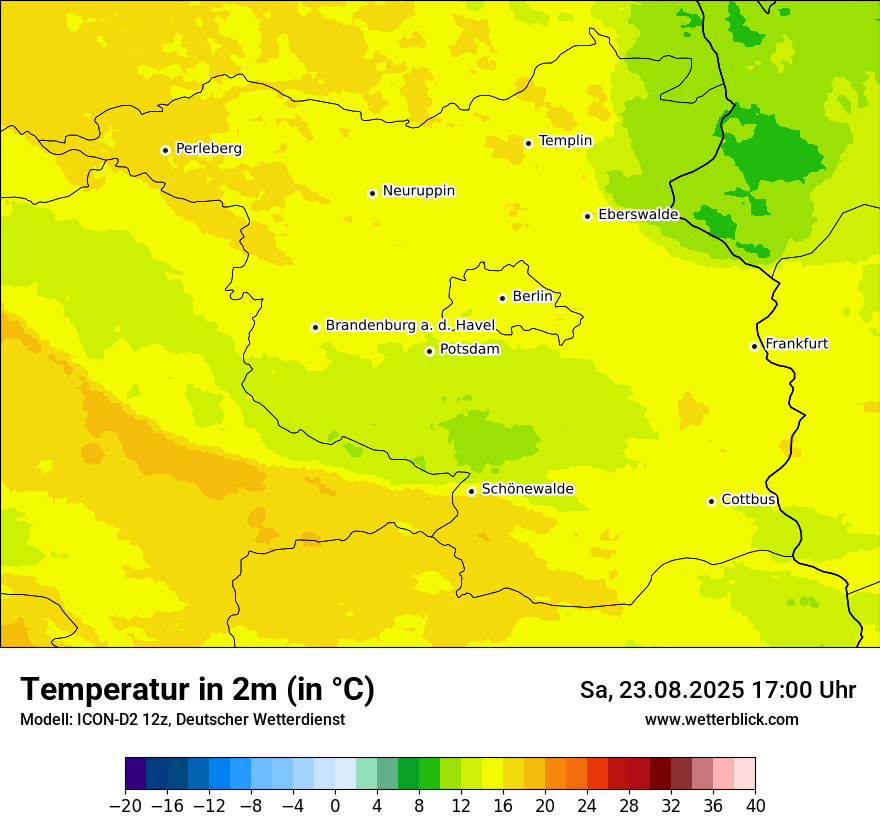 Modellkarten Temperatur