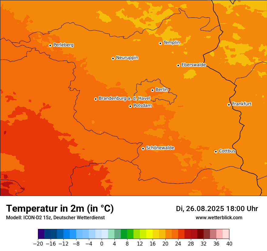 Modellkarten Temperatur