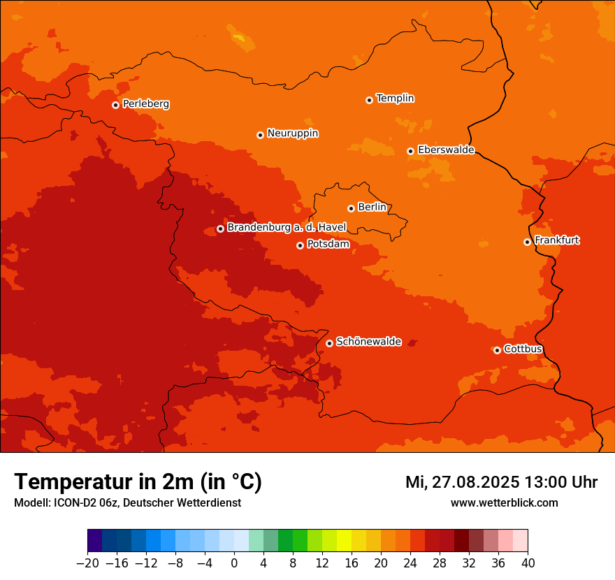 Modellkarten Temperatur