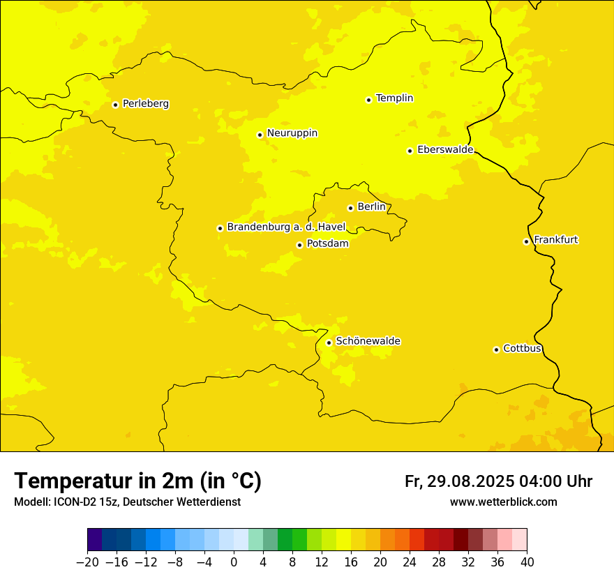 Modellkarten Temperatur