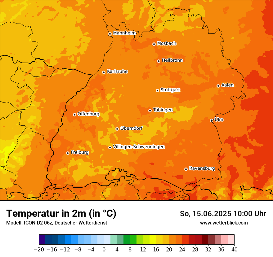 Modellkarten Temperatur