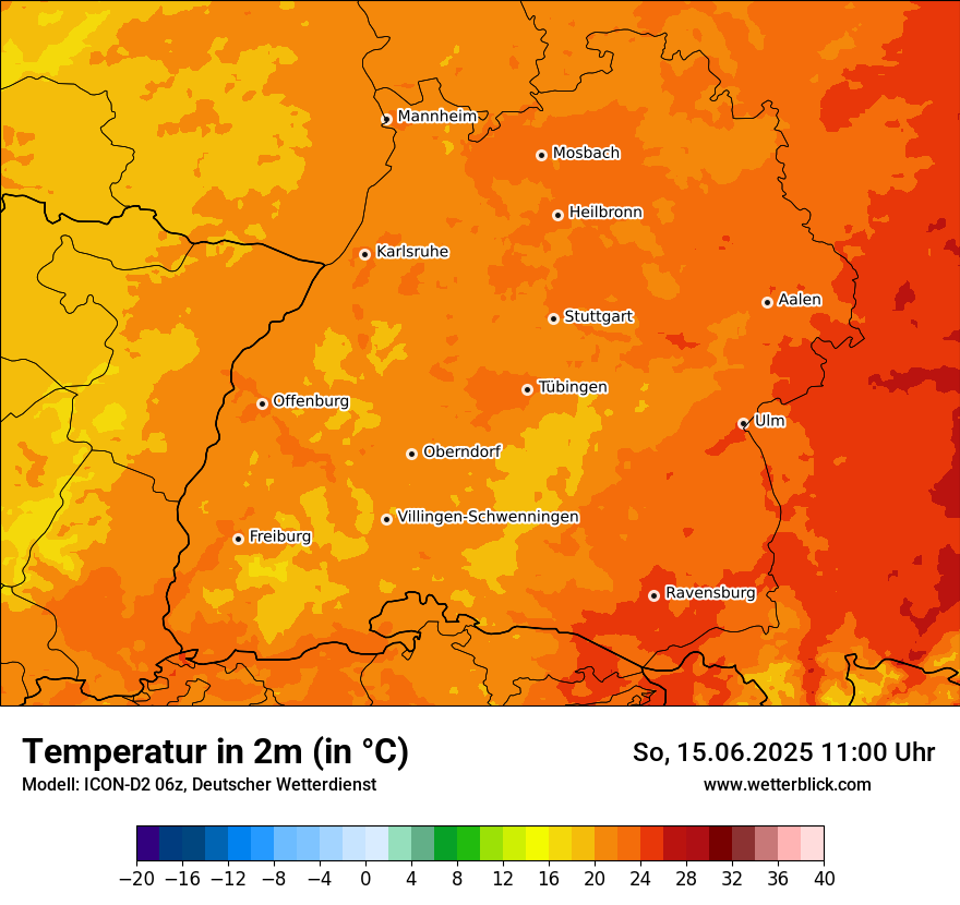 Modellkarten Temperatur