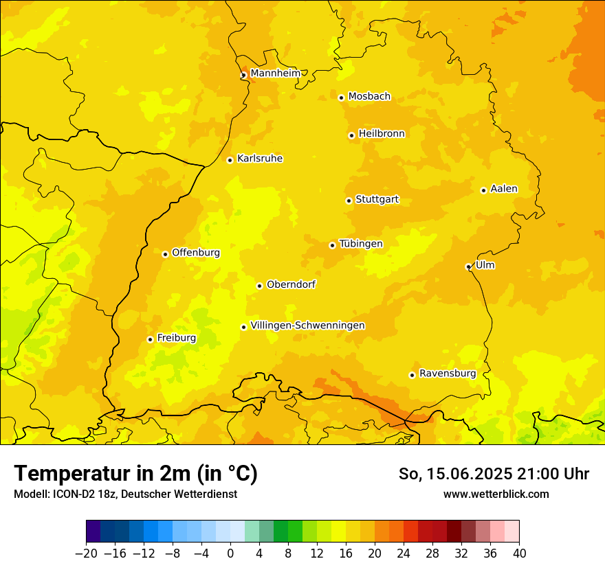 Modellkarten Temperatur