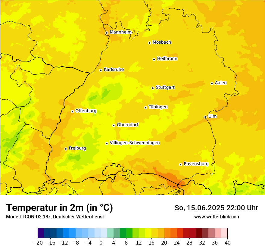 Modellkarten Temperatur