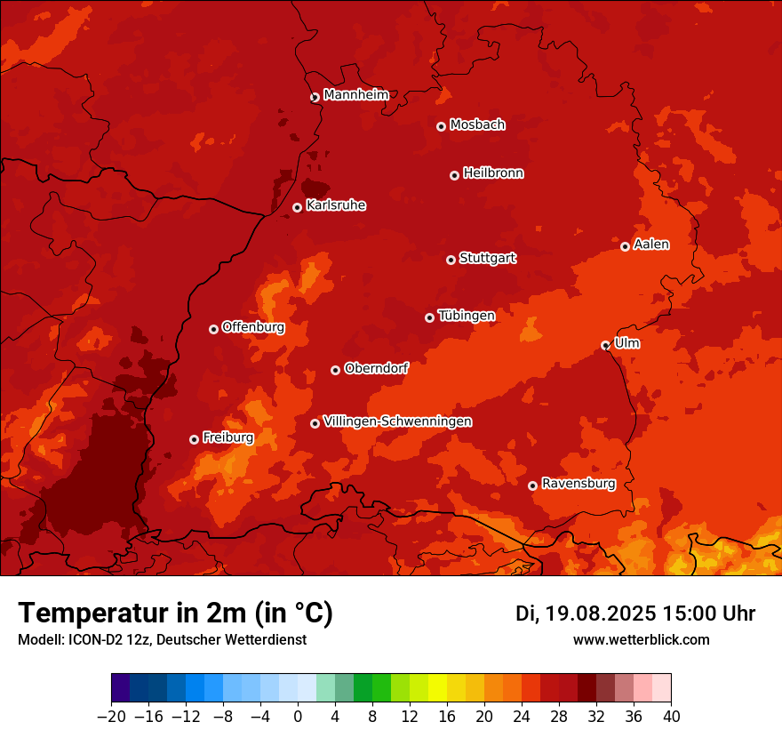 Modellkarten Temperatur