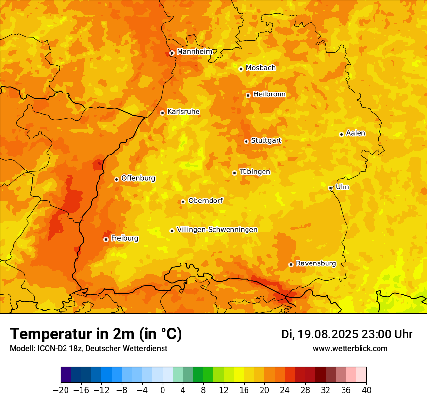 Modellkarten Temperatur