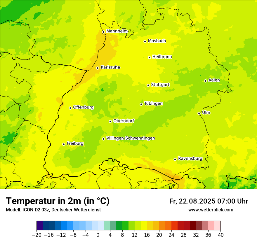 Modellkarten Temperatur