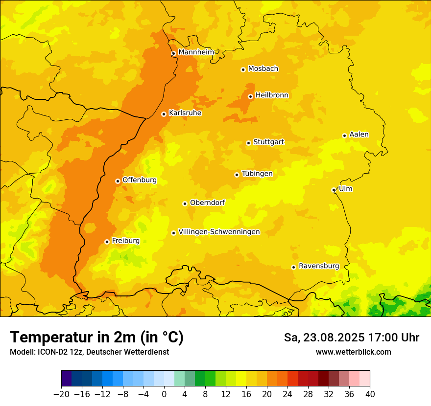 Modellkarten Temperatur