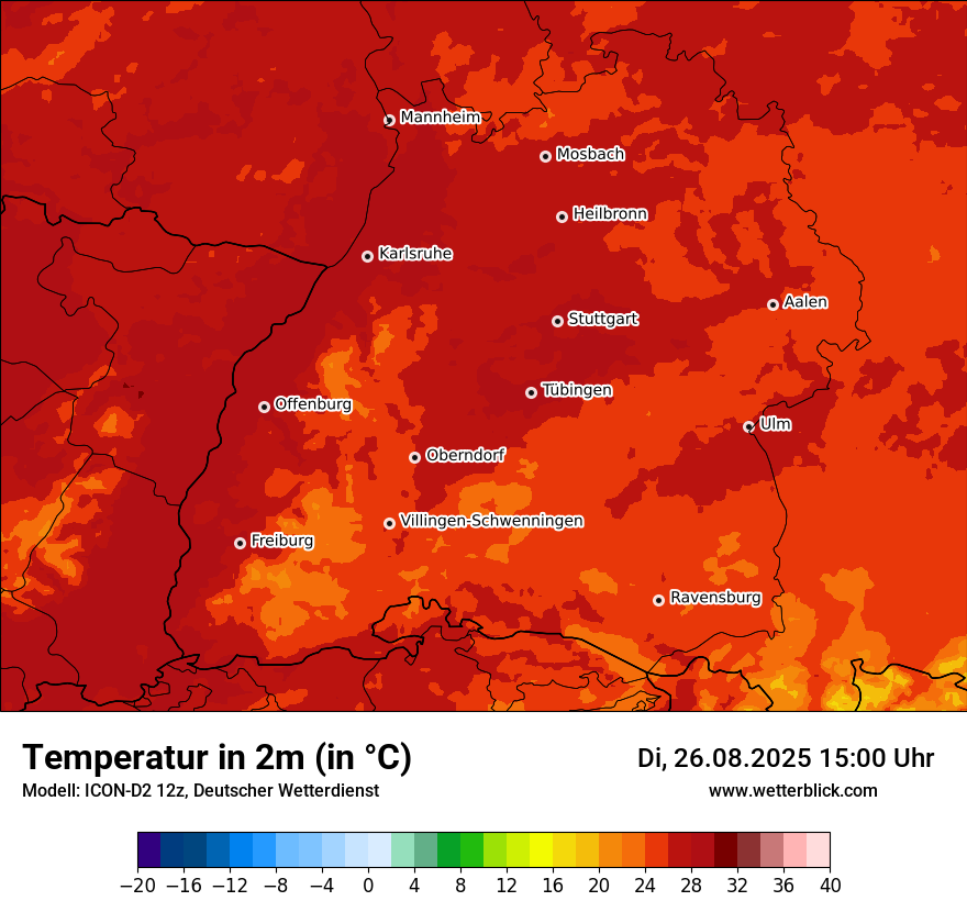 Modellkarten Temperatur