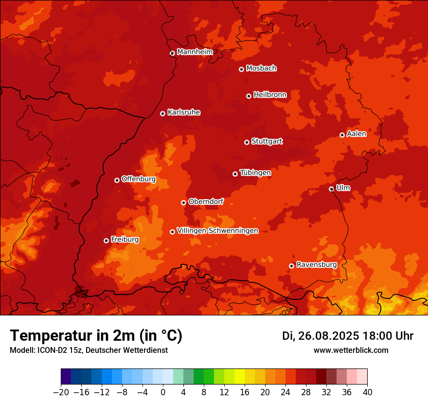 Modellkarten Temperatur