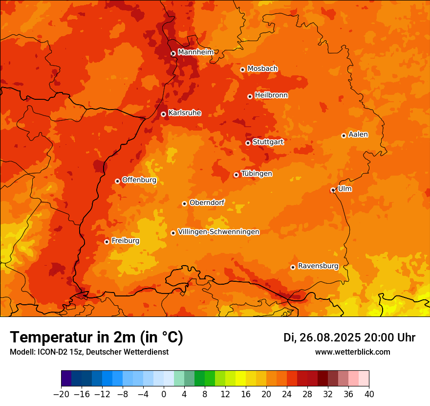 Modellkarten Temperatur