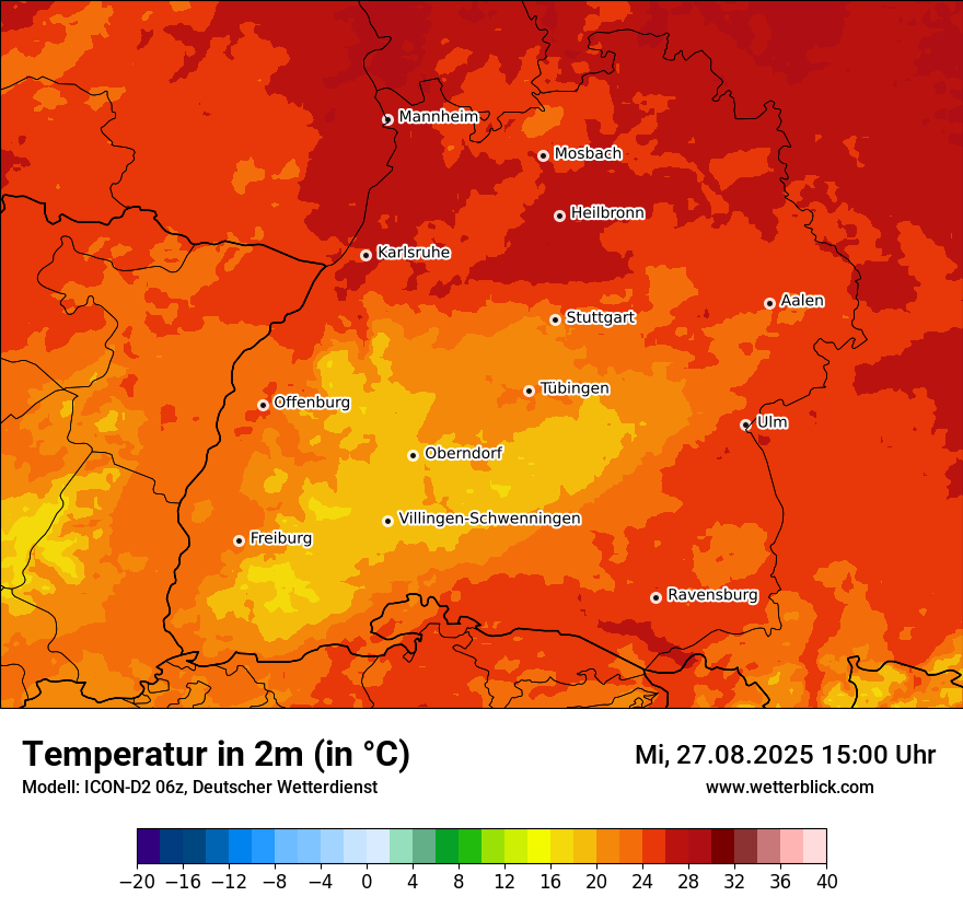 Modellkarten Temperatur