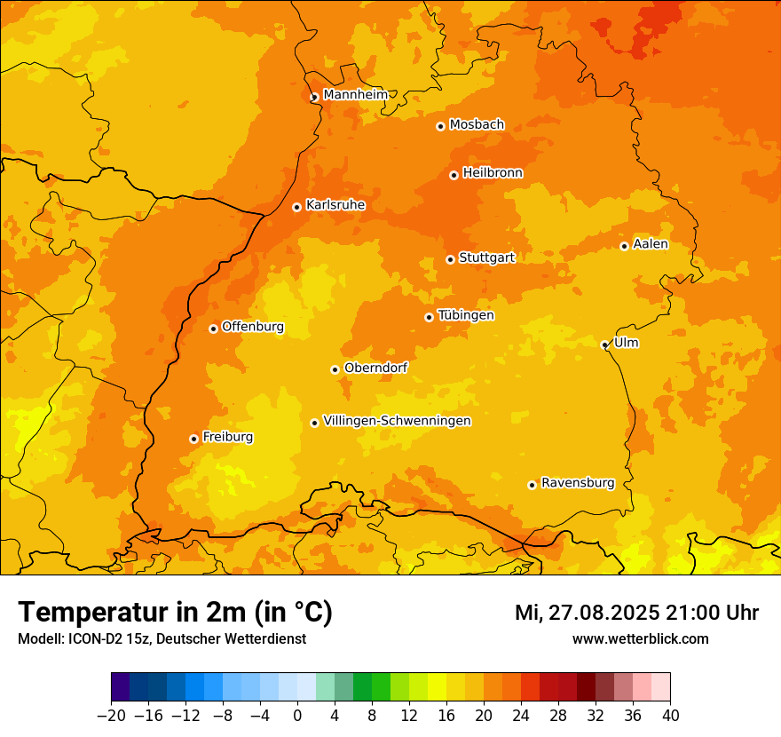 Modellkarten Temperatur
