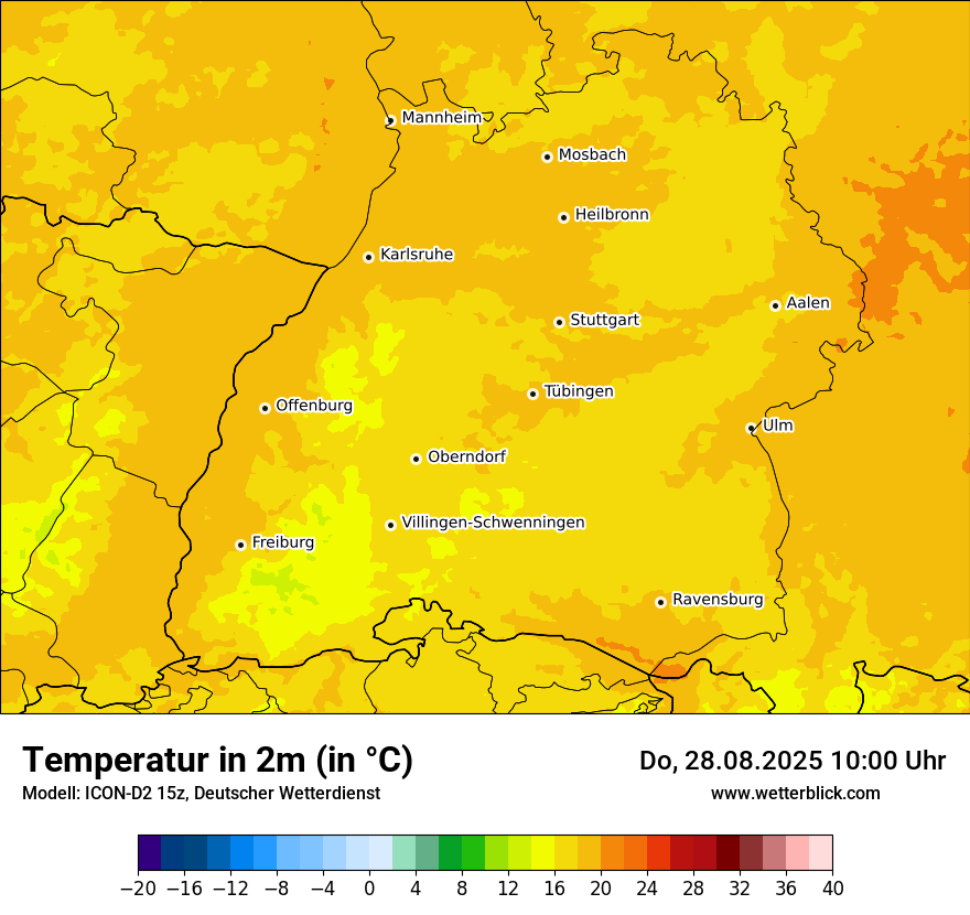Modellkarten Temperatur