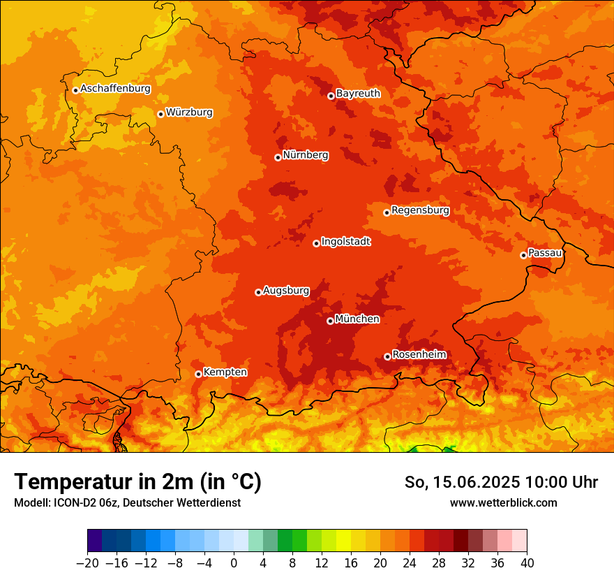 Modellkarten Temperatur