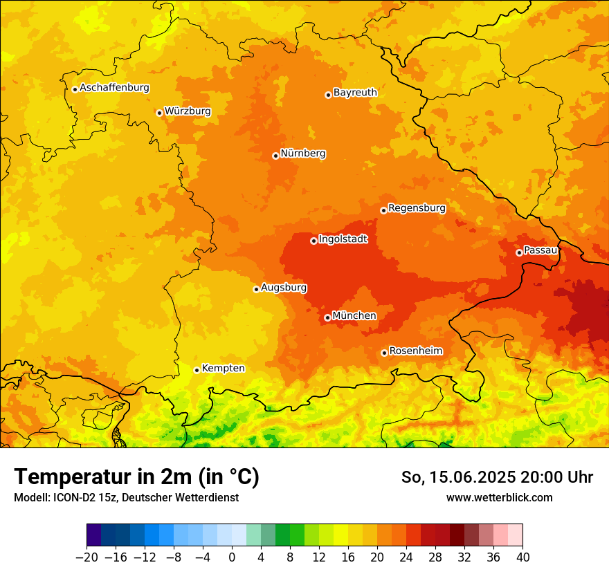 Modellkarten Temperatur