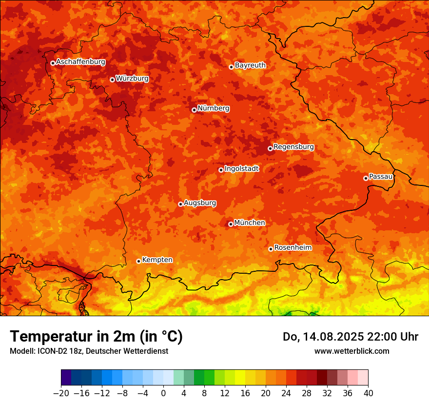 Modellkarten Temperatur