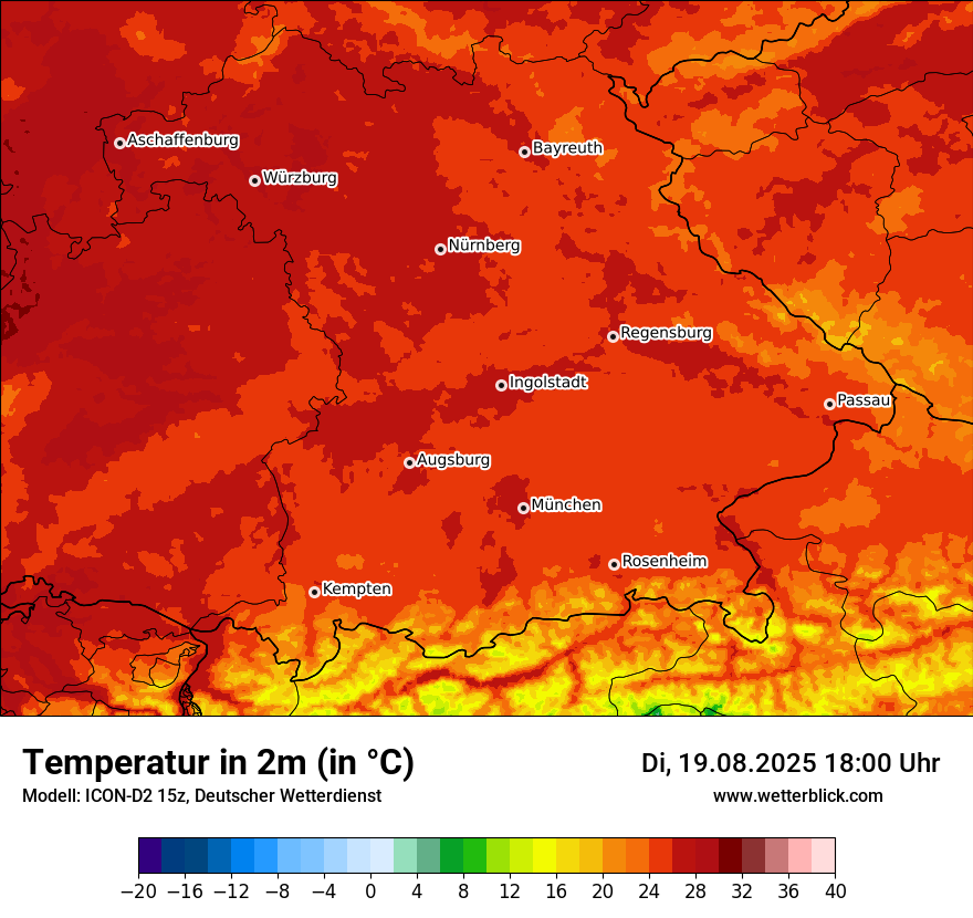 Modellkarten Temperatur