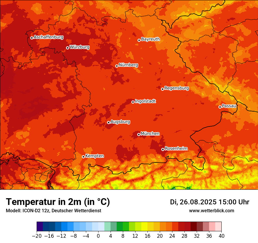 Modellkarten Temperatur