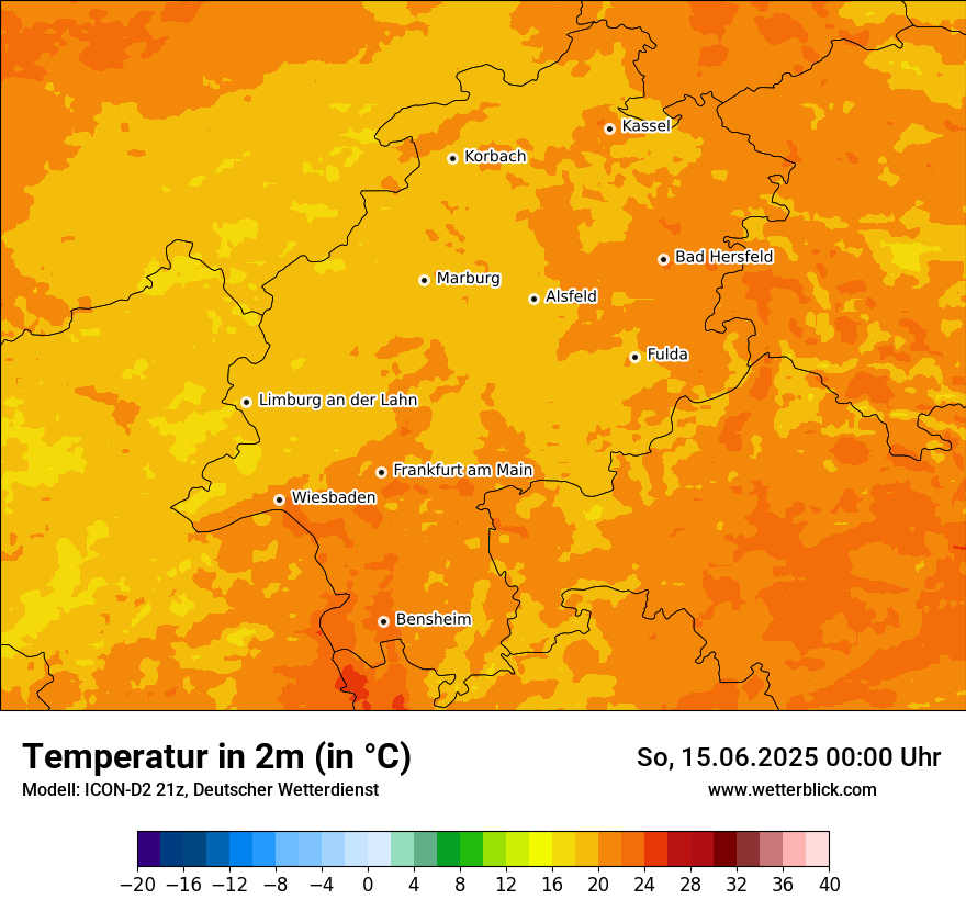 Modellkarten Temperatur