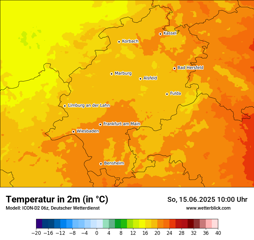Modellkarten Temperatur