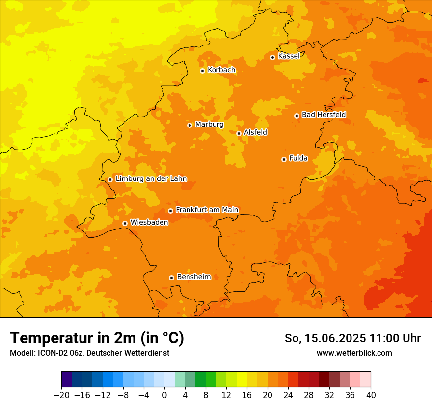 Modellkarten Temperatur