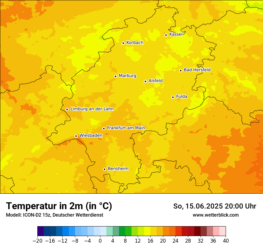 Modellkarten Temperatur
