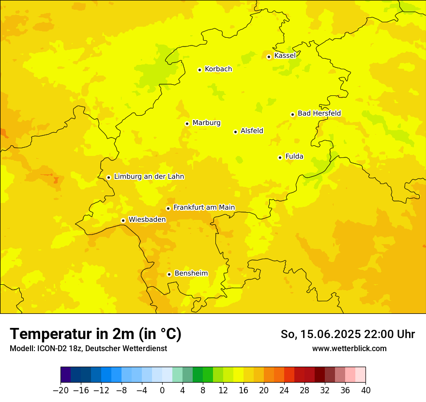 Modellkarten Temperatur