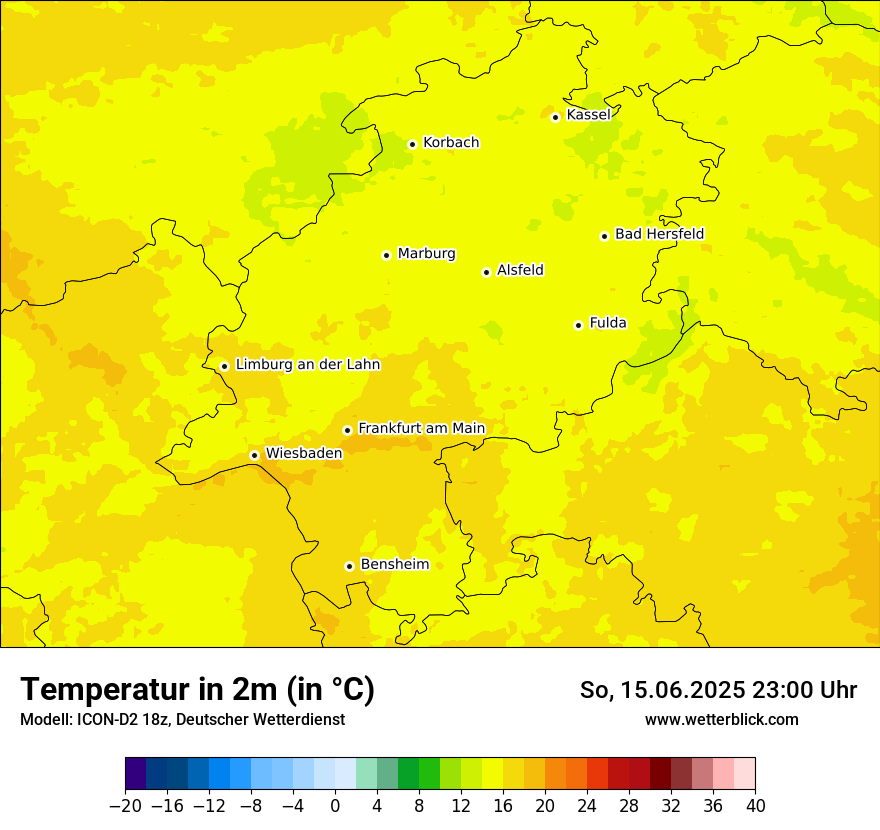Modellkarten Temperatur